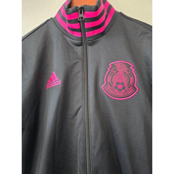 Adidas Mexico National Team Track Jacket Black Pink Men's S - 2020 FH7838 - Picture 3 of 10